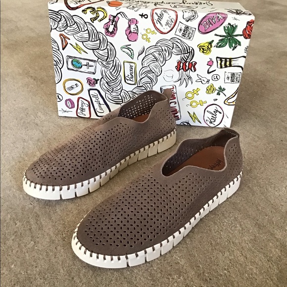 JEFFREY CAMPBELL Perforated Suede Slip On Shoes - Picture 5 of 8